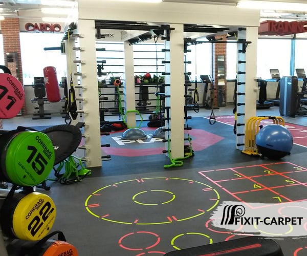 Rubber Gym Flooring With Numbering Box