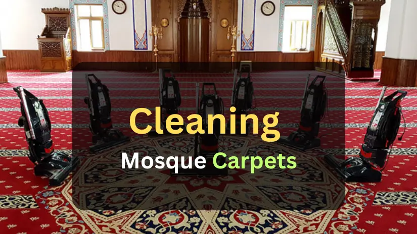 cleaning mosque carpets