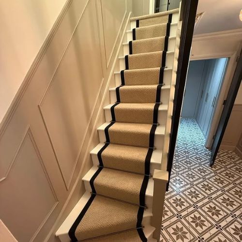 Contemporary stair carpets Palm Jumeirah home