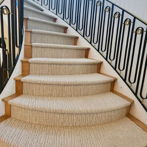 Elegant stair carpet flooring Fujairah residence