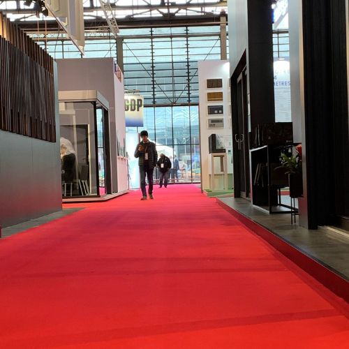Expo carpet setup Jumeirah
