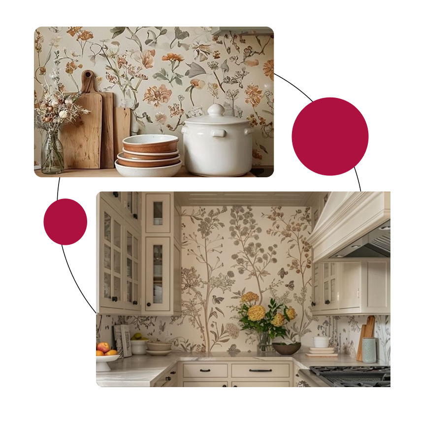Kitchen wallpaper luxury