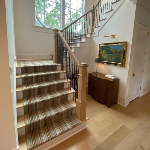 Luxury stair carpet fitting Abu Dhabi home