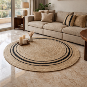Avioni Home Natural Jute With Black Border