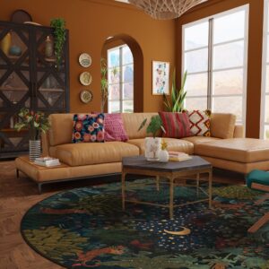 Josephine Midnight Custom Round Carpet Custom Round Carpet