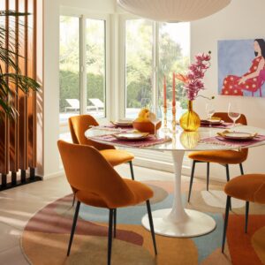 Terra & Sage Custom Round Carpet