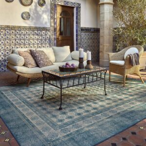 Cyrus Ocean & Ivory Outdoor Carpets