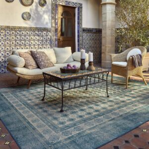 Cyrus Ocean & Ivory Outdoor Carpets