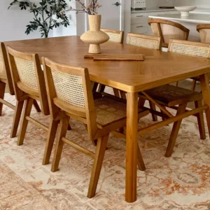 Theodora Orange and Beige Dinning Room Carpet