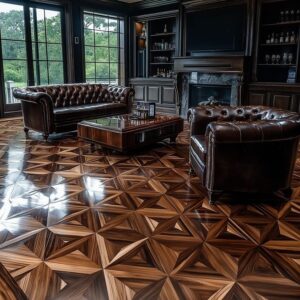 Rhombus Wood Parquet Flooring