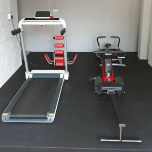 Rubber Crumb Gym Floor Tiles - 10mm - 1m x 1m - Orange Fleck - Heavy Duty Non Slip Rubber