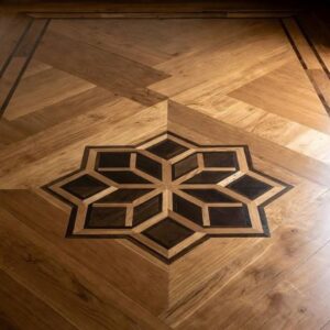Triaxial Woven Wood Parquet Flooring