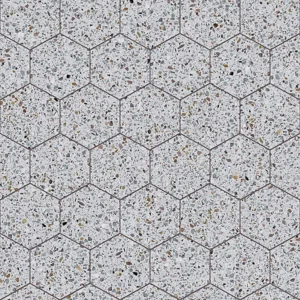 Grey Terrazzo Hexagon Tile
